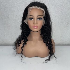26in Black 13x6 Lace Frontal 180% Density Deep Wave Human Hair Wig